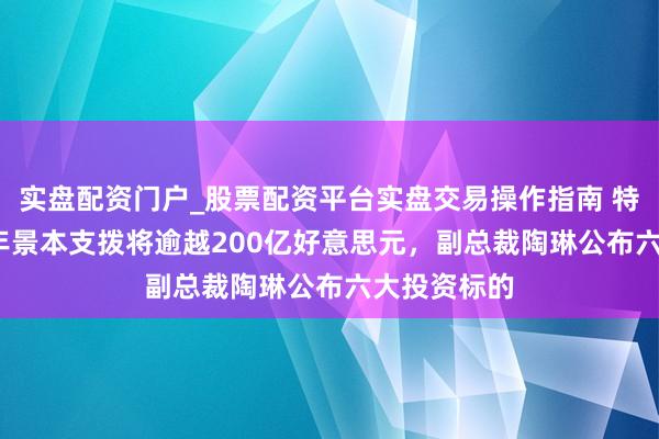 实盘配资门户_股票配资平台实盘交易操作指南 特斯拉2026年景本支拨将逾越200亿好意思元，副总裁陶琳公布六大投资标的